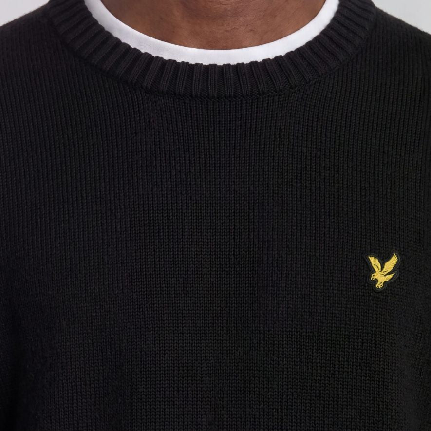 Lyle & Scott Rib Insert Sweater Sort