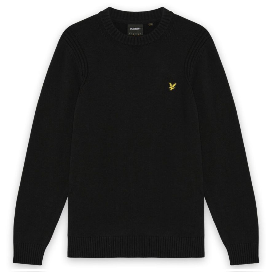 Lyle & Scott Rib Insert Sweater Sort
