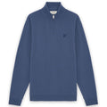 Lyle & Scott Superfine Quarter Zip Sweater Blå