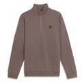 Lyle & Scott Superfine Quarter Zip Sweater Brun