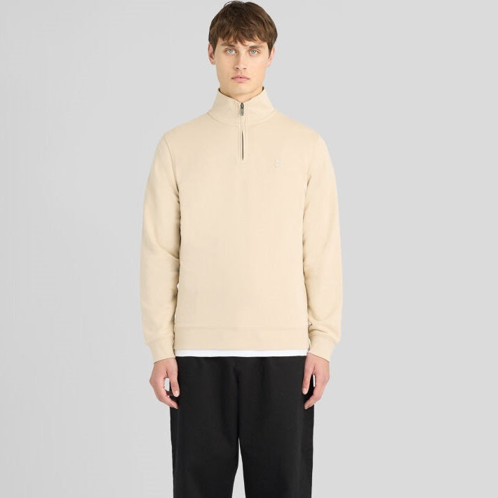 Lyle & Scott Superfine Quarter Zip Sweater Lysegrå