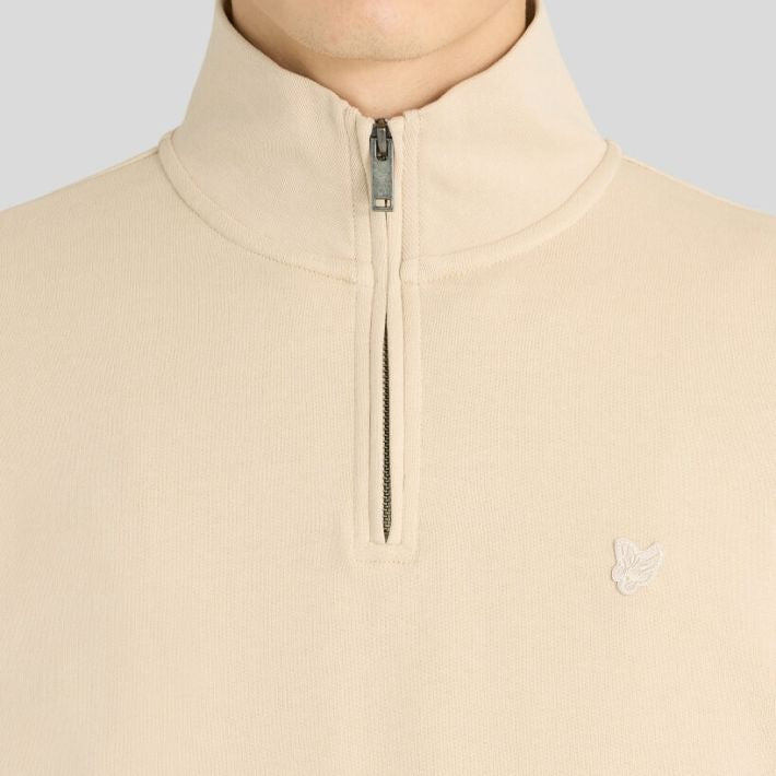 Lyle & Scott Superfine Quarter Zip Sweater Lysegrå