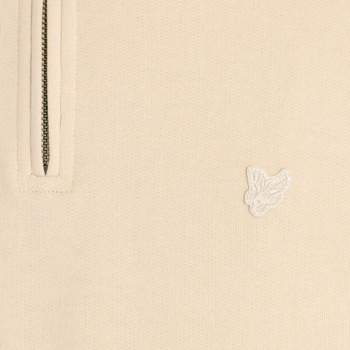 Lyle & Scott Superfine Quarter Zip Sweater Lysegrå