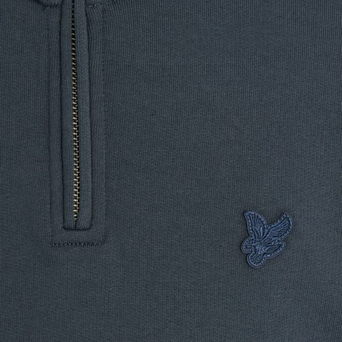 Lyle & Scott Superfine Quarter Zip Sweater Navy
