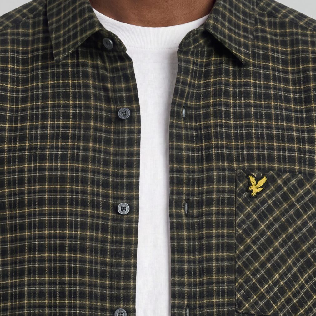 Lyle & Scott Tartan Flannel Skjorte Sort