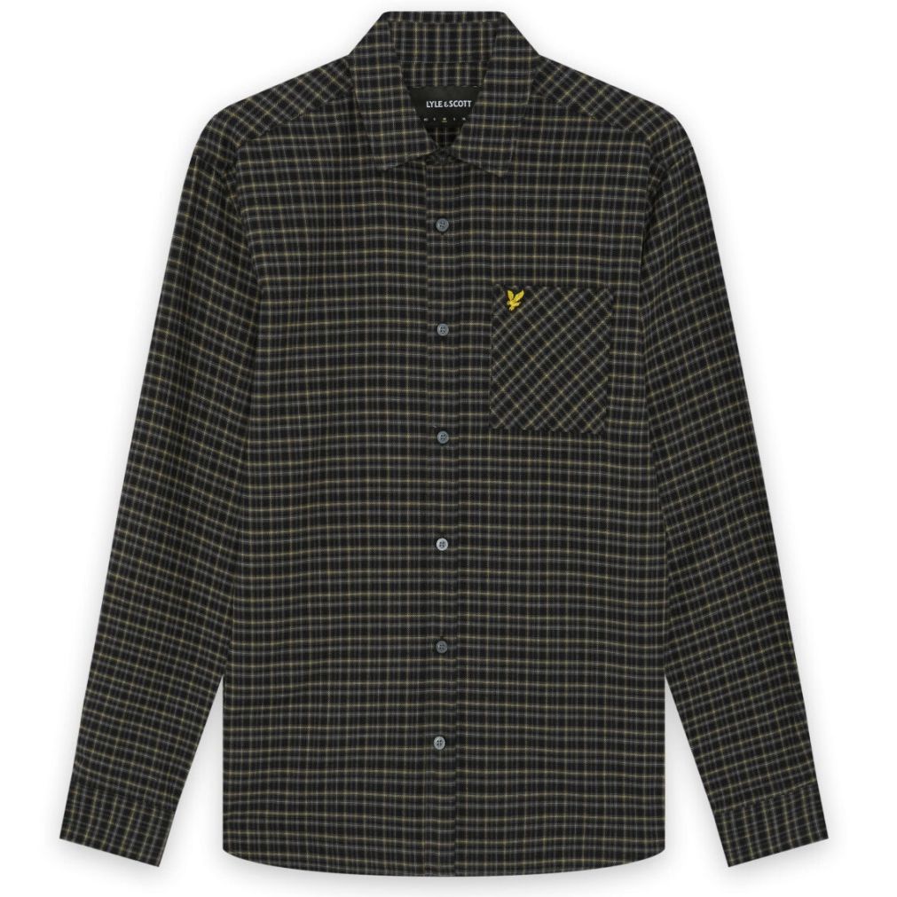 Lyle & Scott Tartan Flannel Skjorte Sort