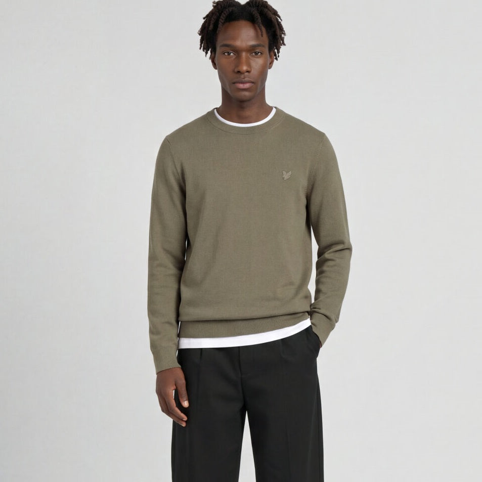 Lyle & Scott Tonal Superfine Sweater Beige
