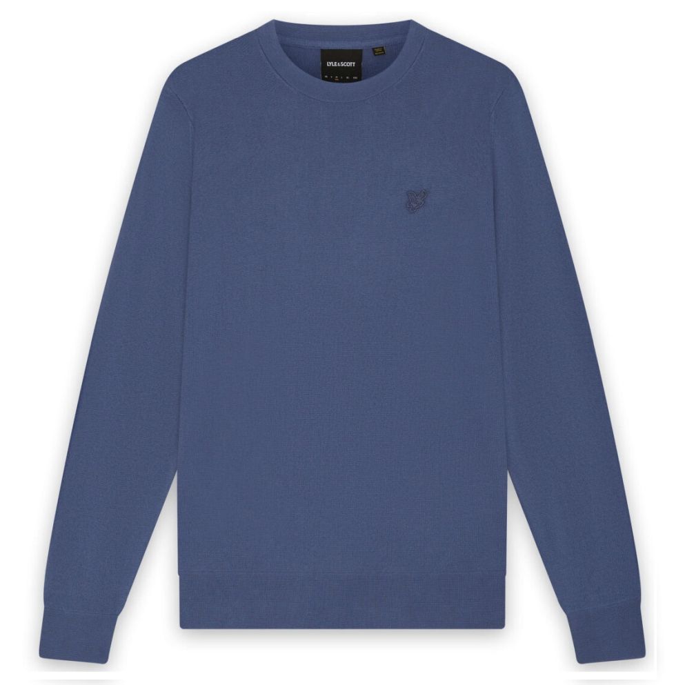 Lyle & Scott Tonal Superfine Sweater Blå