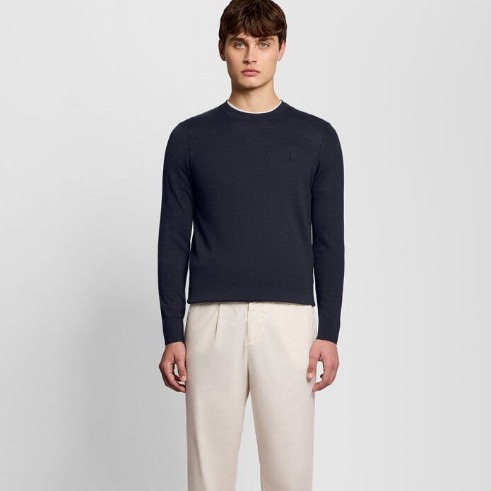 Lyle & Scott Tonal Superfine Sweater Navy