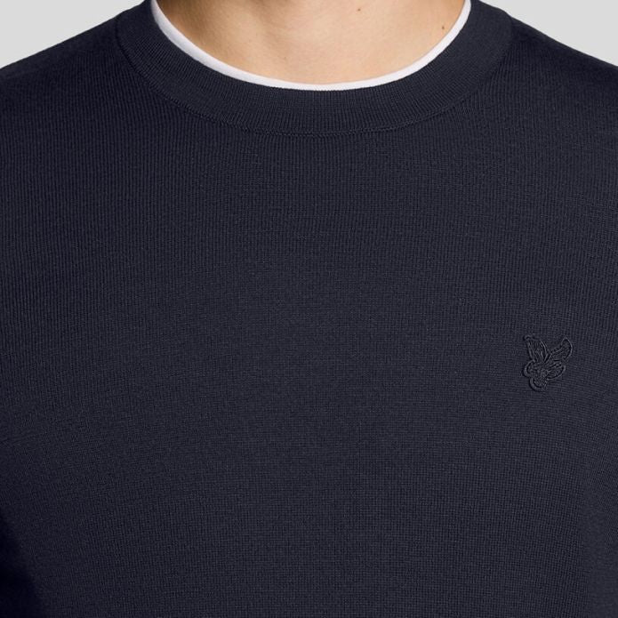 Lyle & Scott Tonal Superfine Sweater Navy