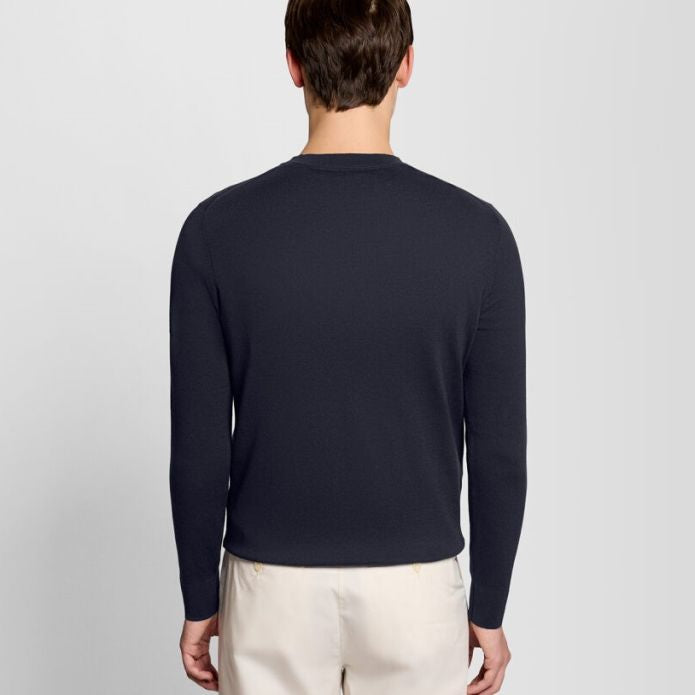 Lyle & Scott Tonal Superfine Sweater Navy
