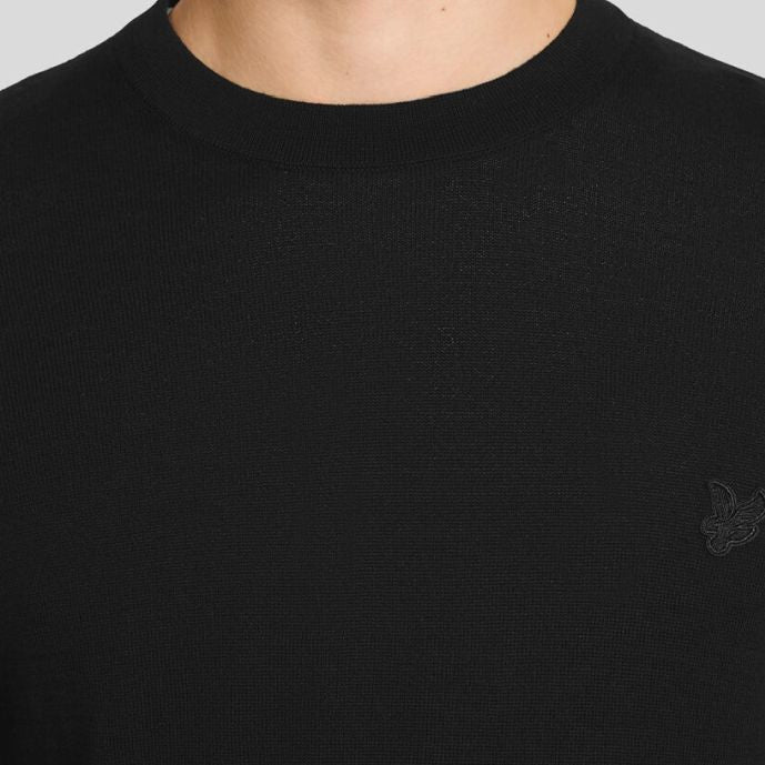 Lyle & Scott Tonal Superfine Sweater Sort