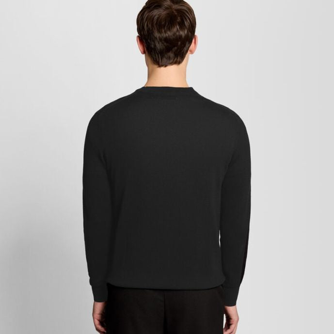 Lyle & Scott Tonal Superfine Sweater Sort