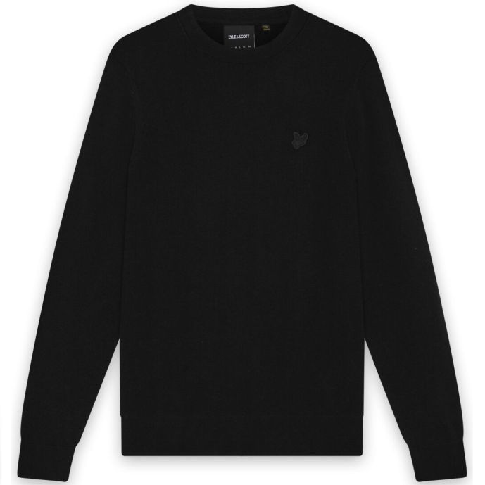 Lyle & Scott Tonal Superfine Sweater Sort
