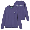 Ma.Strum Aster rygprint sweater blå