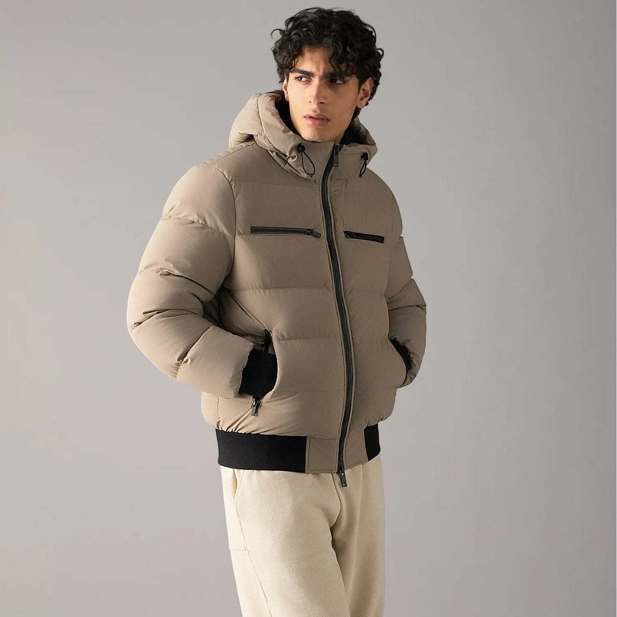 Moose Knuckles Soho Bomberjakke Beige