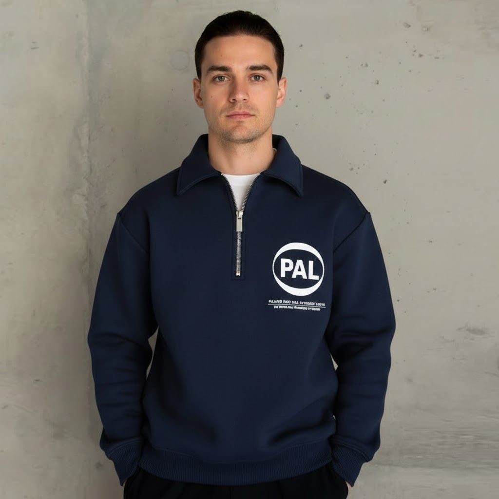 PAL Sporting Goods Pre Game 26 Half Zip Sweater Navy