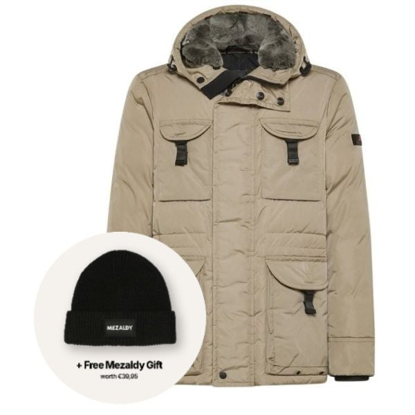 Peuterey Aiptek Pels-parka Beige