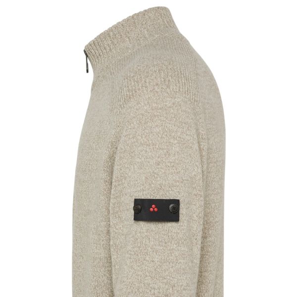 Peuterey Braille Striktrøje med lynlås Beige