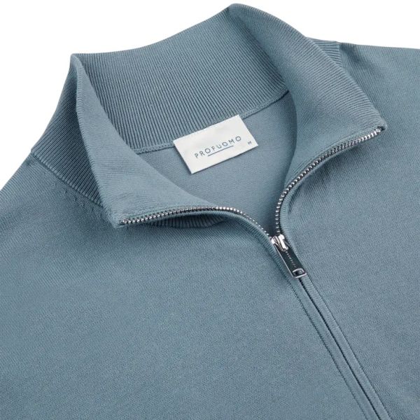 Profuomo Luxury Half Zip Sweater Blå