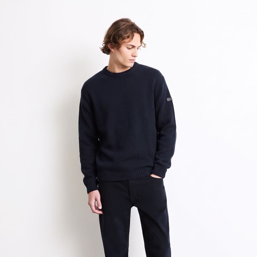 Roberto Ricci Designs Cinematt rundstrikket sweater navy