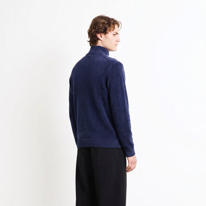 Roberto Ricci Designs Velvet Knit Vest Mørkeblå