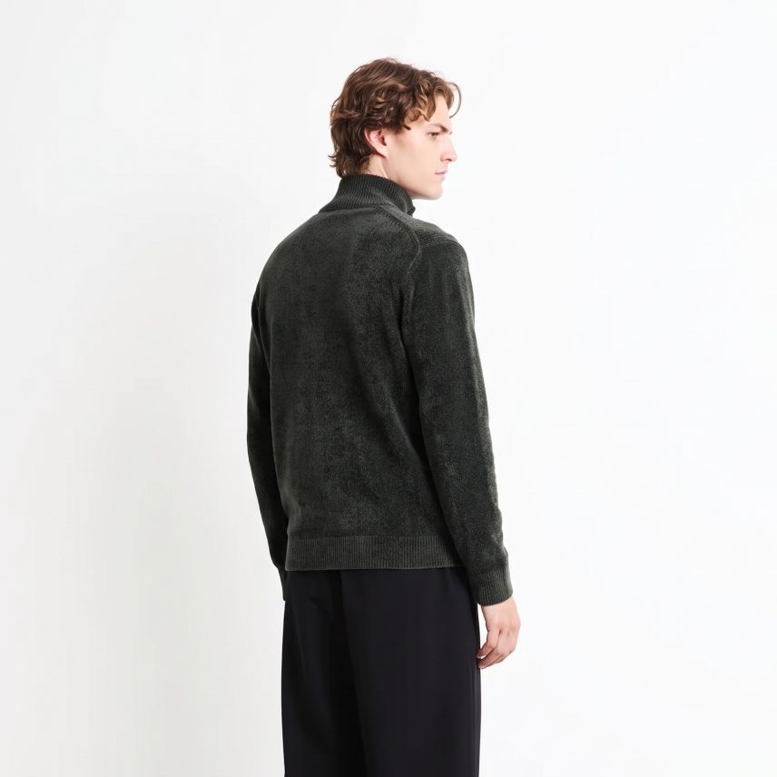 Roberto Ricci Designs Velvet Knit Vest Mørkegrøn