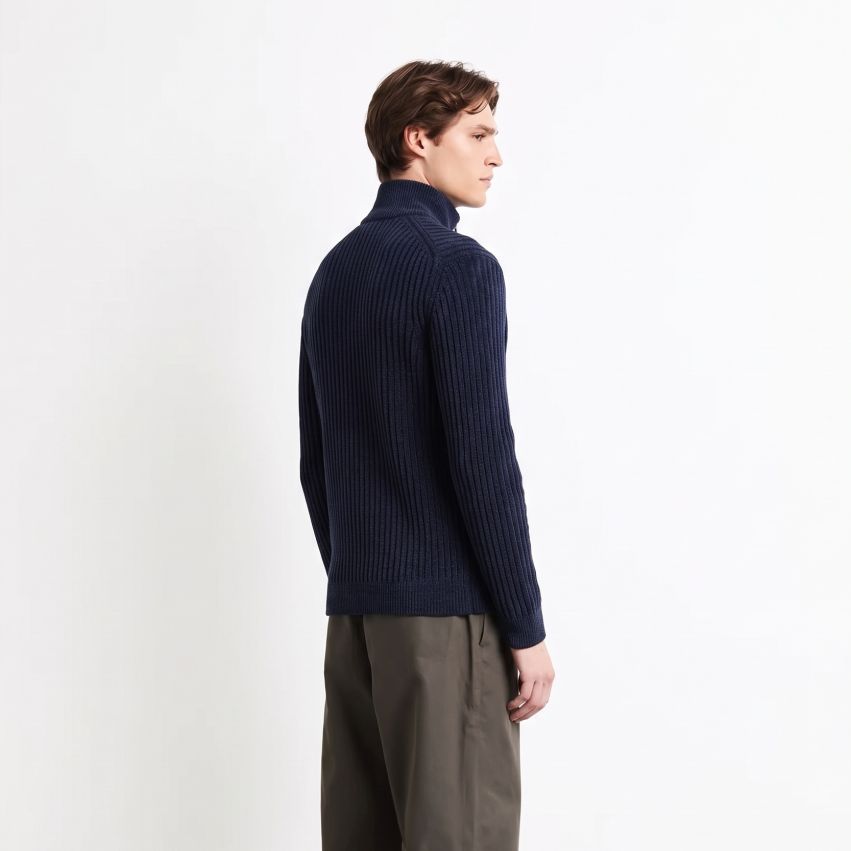 Roberto Ricci Designs Velvet Rave Knit Vest Mørkeblå