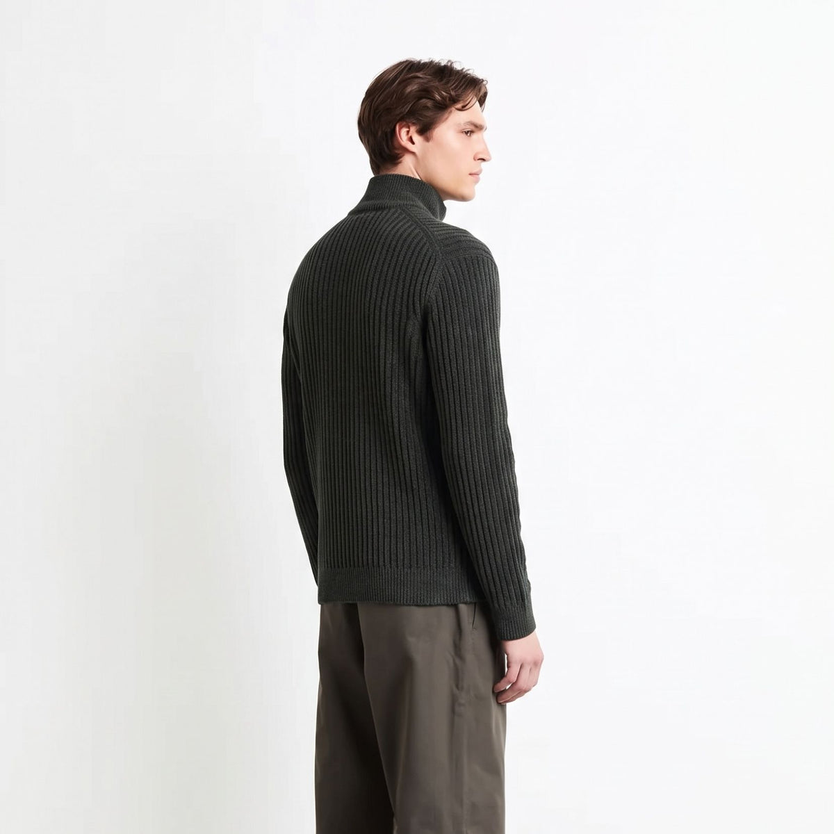 Roberto Ricci Designs Velvet Rave Strikket Vest Mørkegrøn