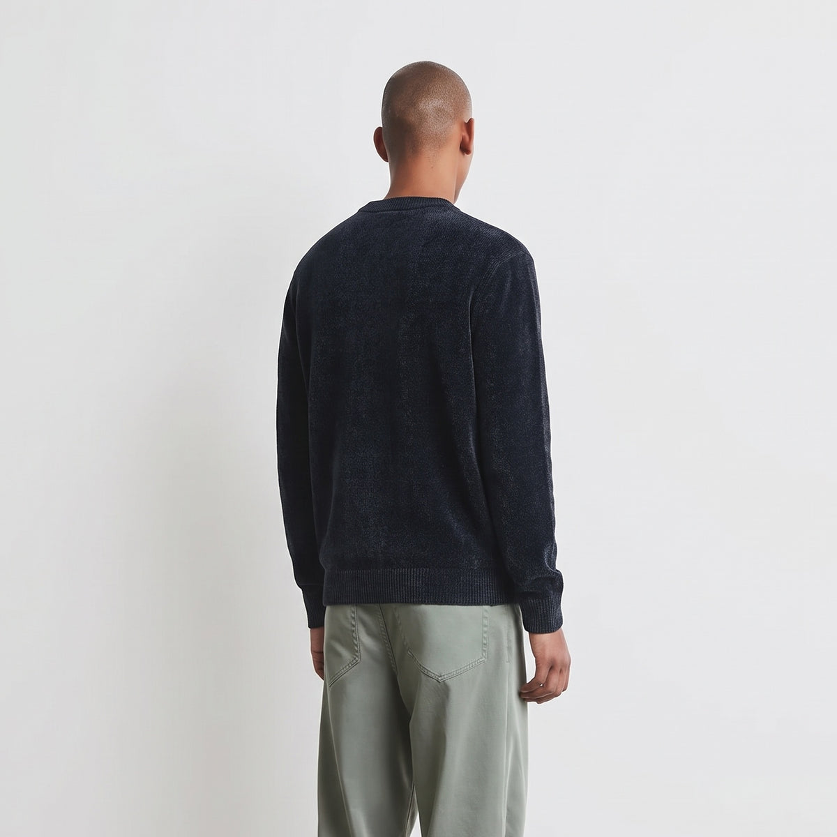 Roberto Ricci Designs Velvet Round Knit Sweater Antracit