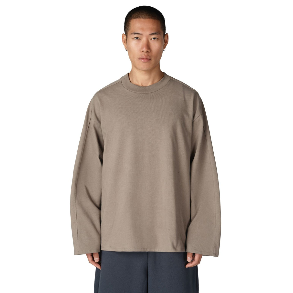 Seventh D7 Studio Langærmet T-shirt Beige