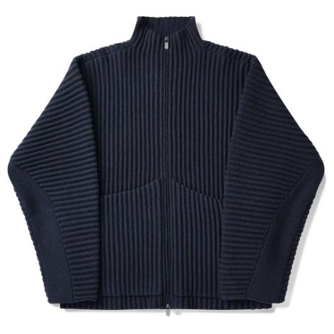 Seventh Globe Ribstrikket cardigan navy