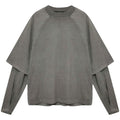 Seventh Raglan Layered Langærmet T-shirt Antracit