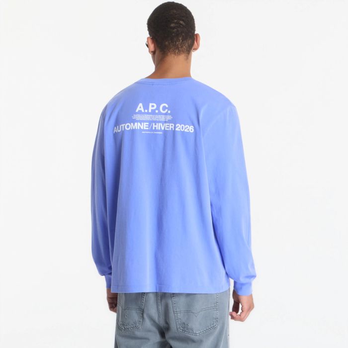 A.P.C. Hiver26 Langærmet T-shirt Blå