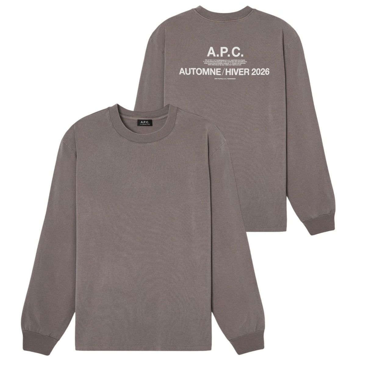 A.P.C. Hiver26 Langærmet T-shirt Brun