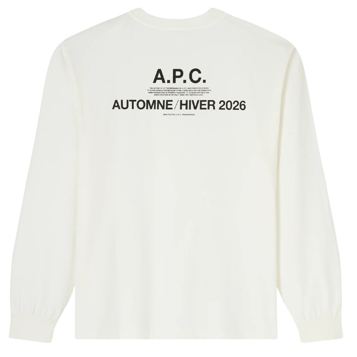 A.P.C. Hiver26 Langærmet T-shirt Off White