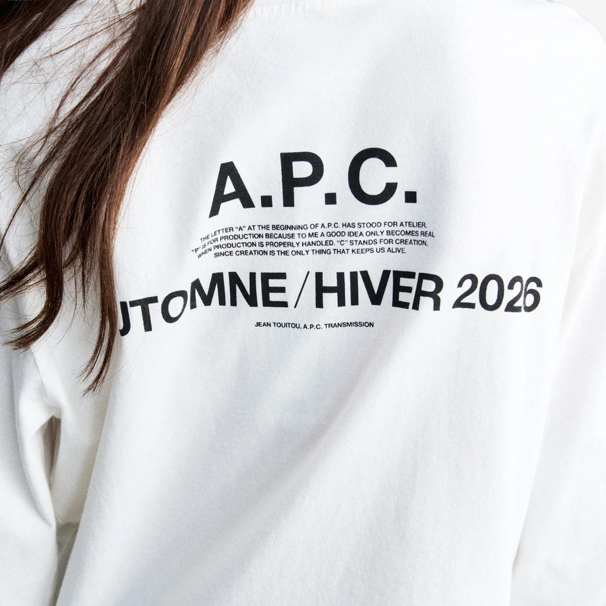 A.P.C. Hiver26 Langærmet T-shirt Off White