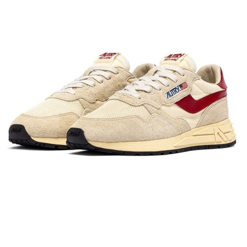 Autry Reelwind Low Sneaker Off White/Rood