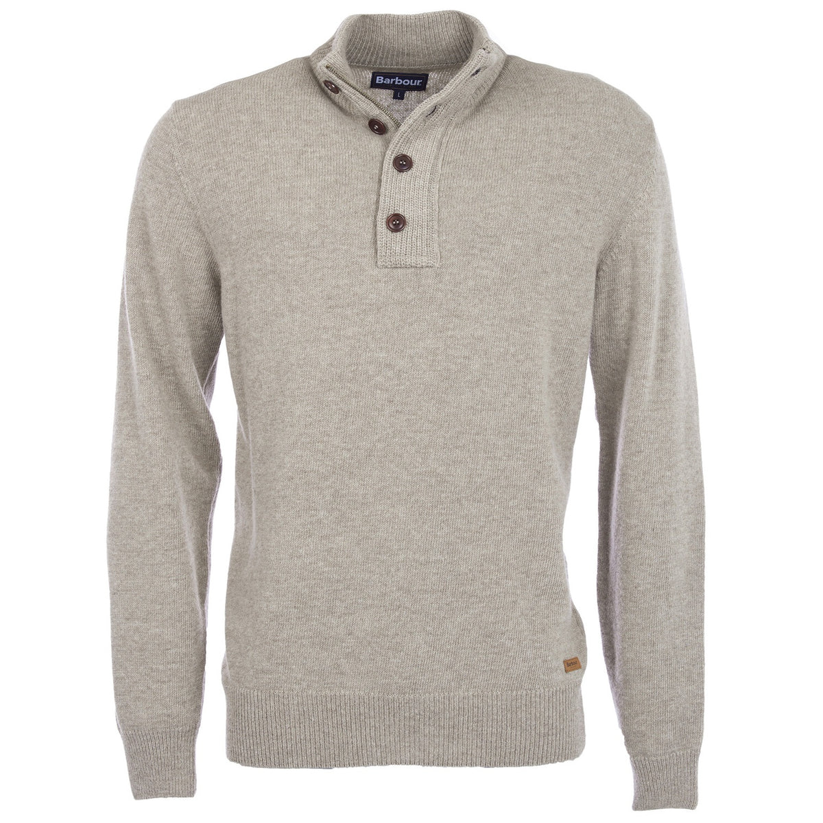 Barbour Essential Patch Half Zip Sweater Grijs