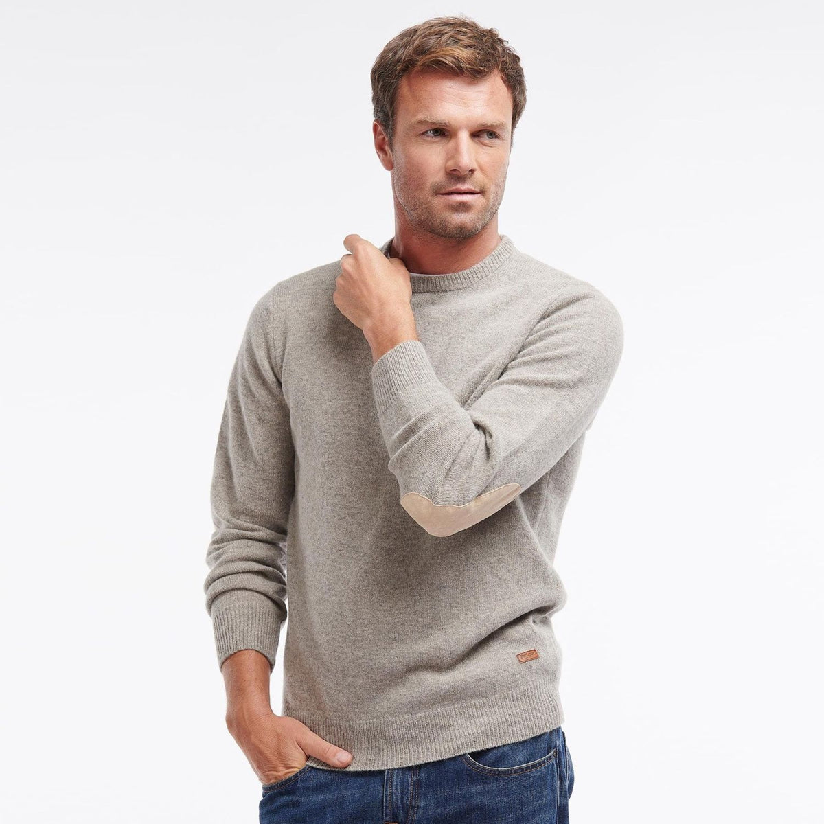 Barbour Essential Patch Sweater Grijs
