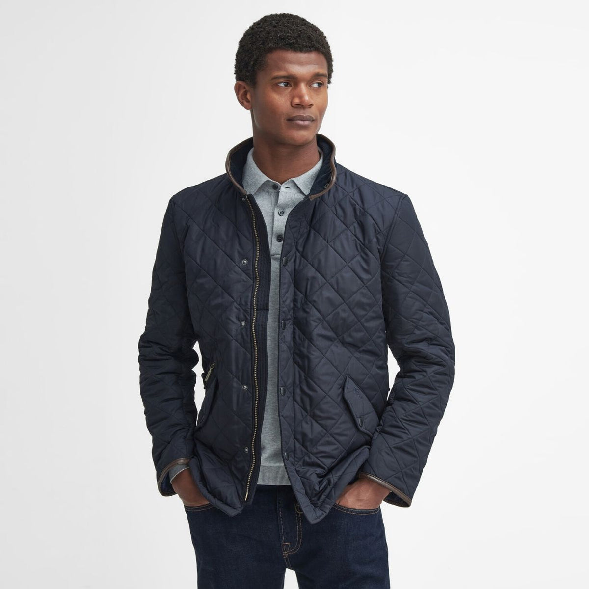 Barbour Powell Quilted Jas Navy