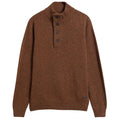 Barbour Essential Patch Half Zip Sweater Brun