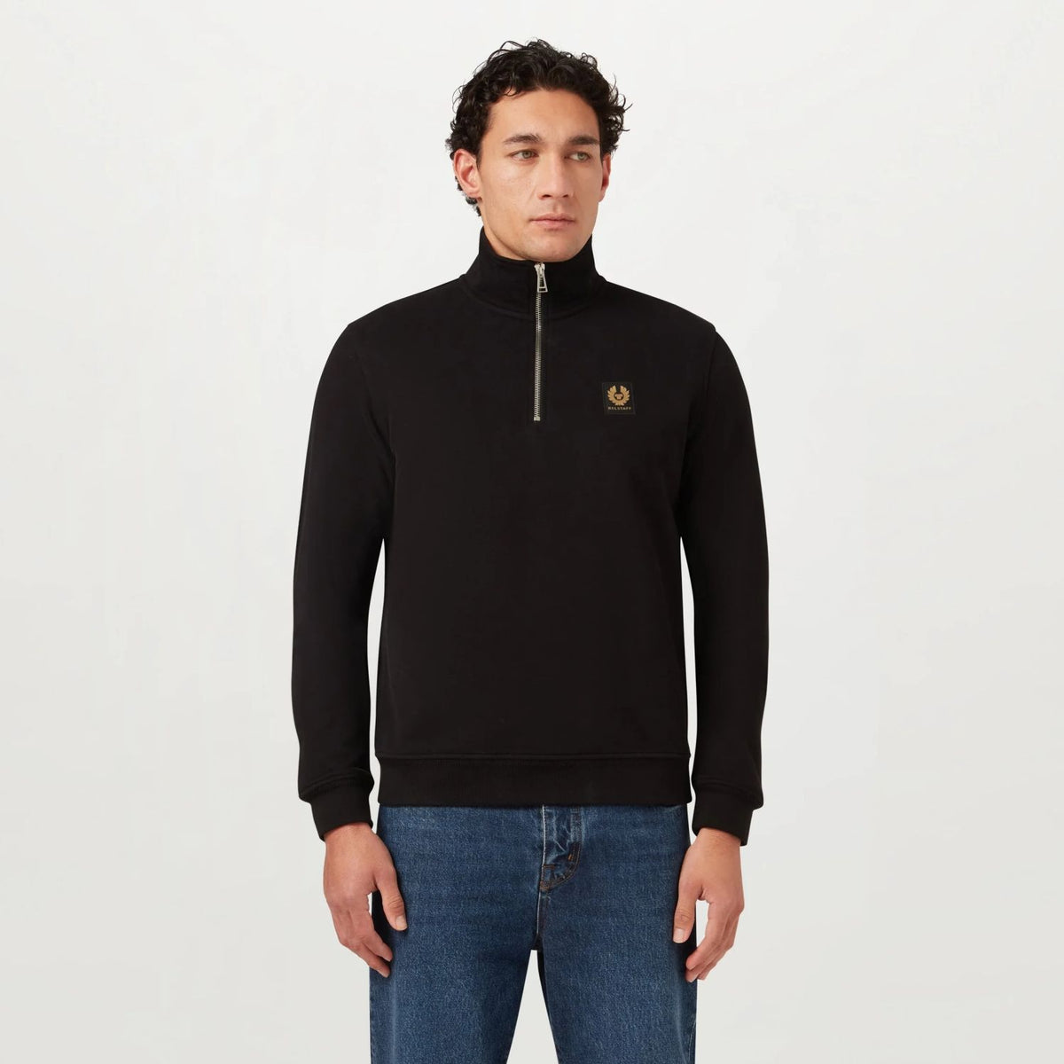 Belstaff Quarter Zip Sweater Zwart