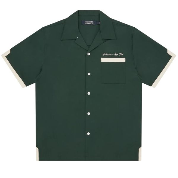 Billionaire Boys Club Flamingo Bowling Overhemd Donker Groen
