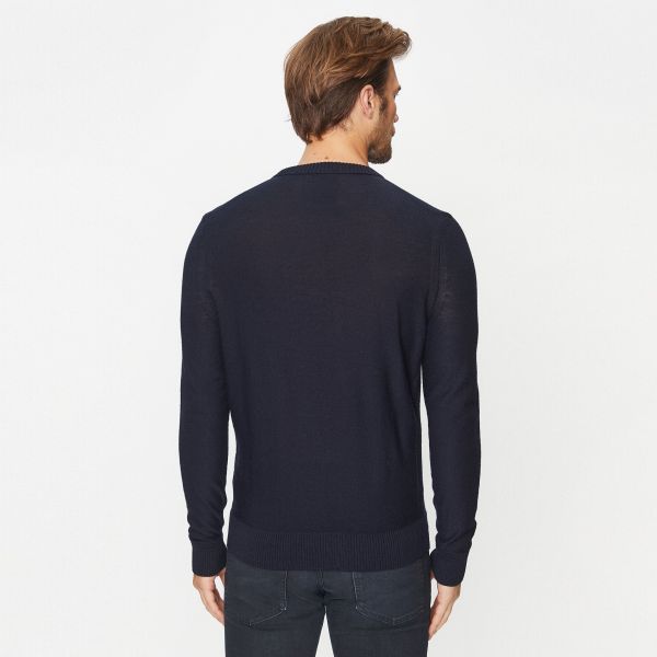 Boss Avac Pullover Sweater Navy