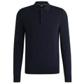 Boss Gemello Longsleeve Knit Polo Navy