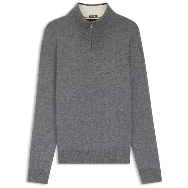 Boss Hemarlo Zip Sweater Grijs