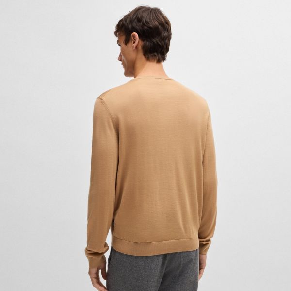Boss Leno Knit Sweater Beige