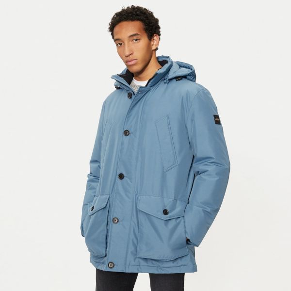 Boss Osiass Parka Blauw