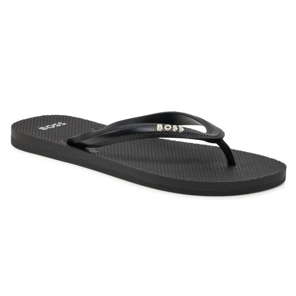 Boss Signature Slippers Zwart